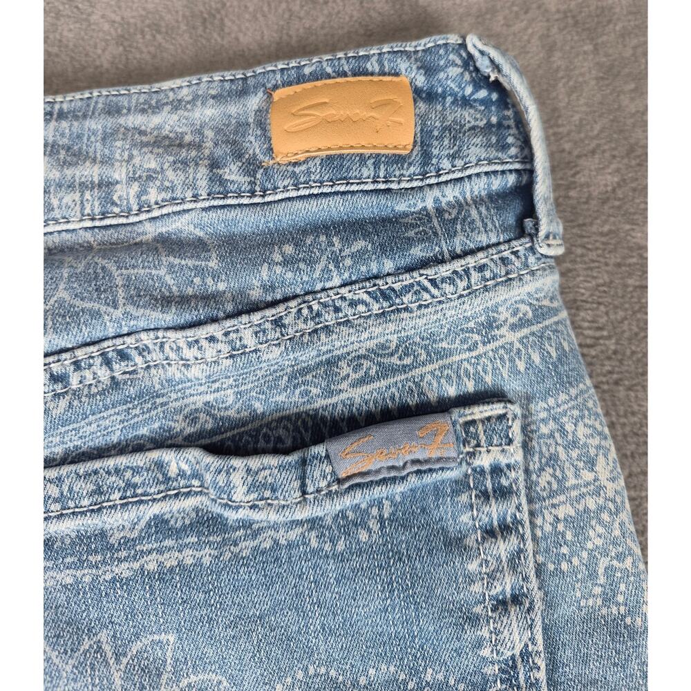 Seven Womens Blue Distressed Denim Shorts Size 10 Casual Summer - Picture 3 of 7